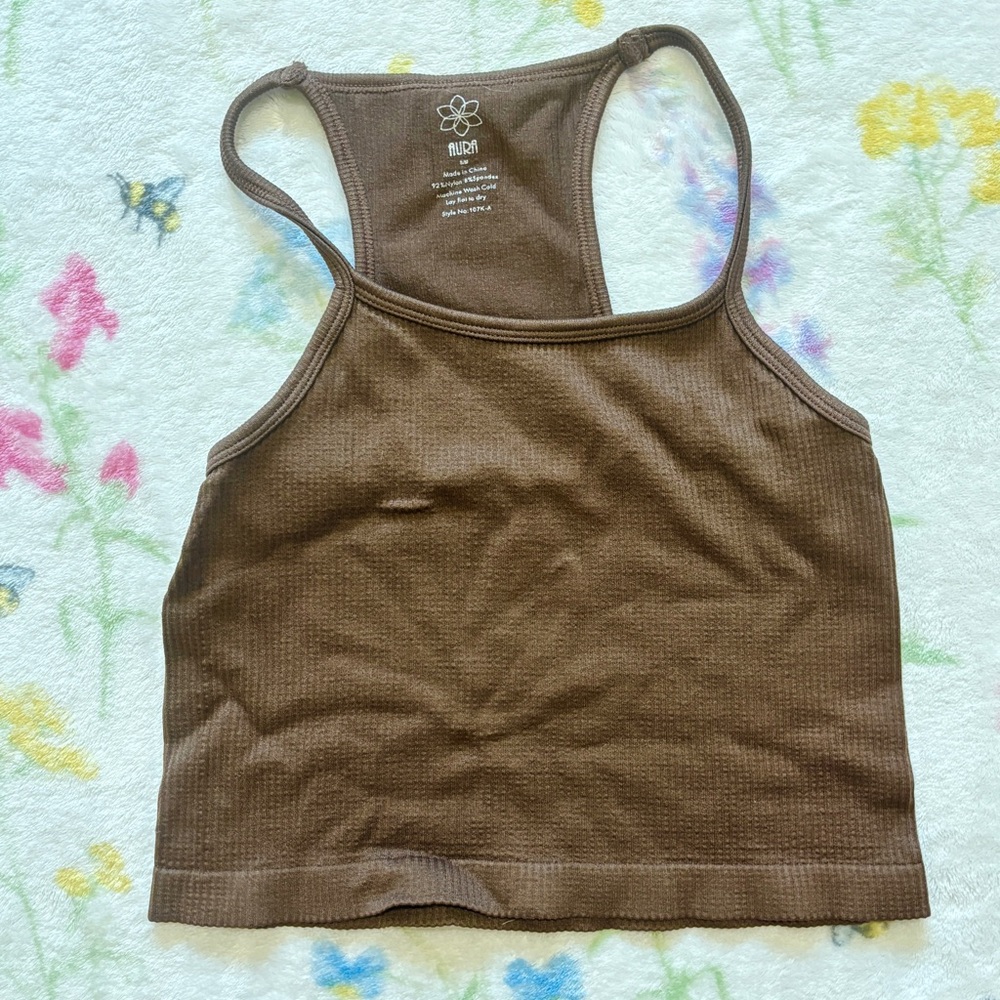 Brown Workout Top